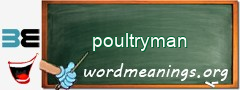 WordMeaning blackboard for poultryman